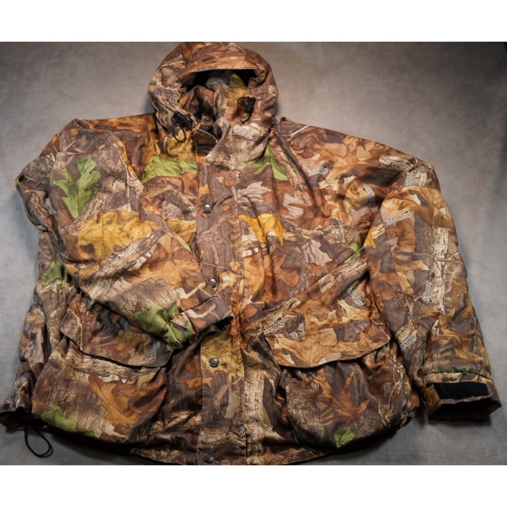 Mens XXL Mad Dog Gear Silent Shadow Dry Wear Advantage Camo Hooded SHELL ONLY